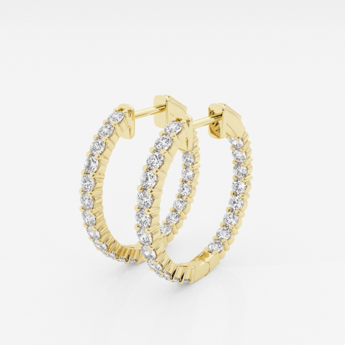 Lab Grown Diamond Hoop Earrings | Lab Diamonds