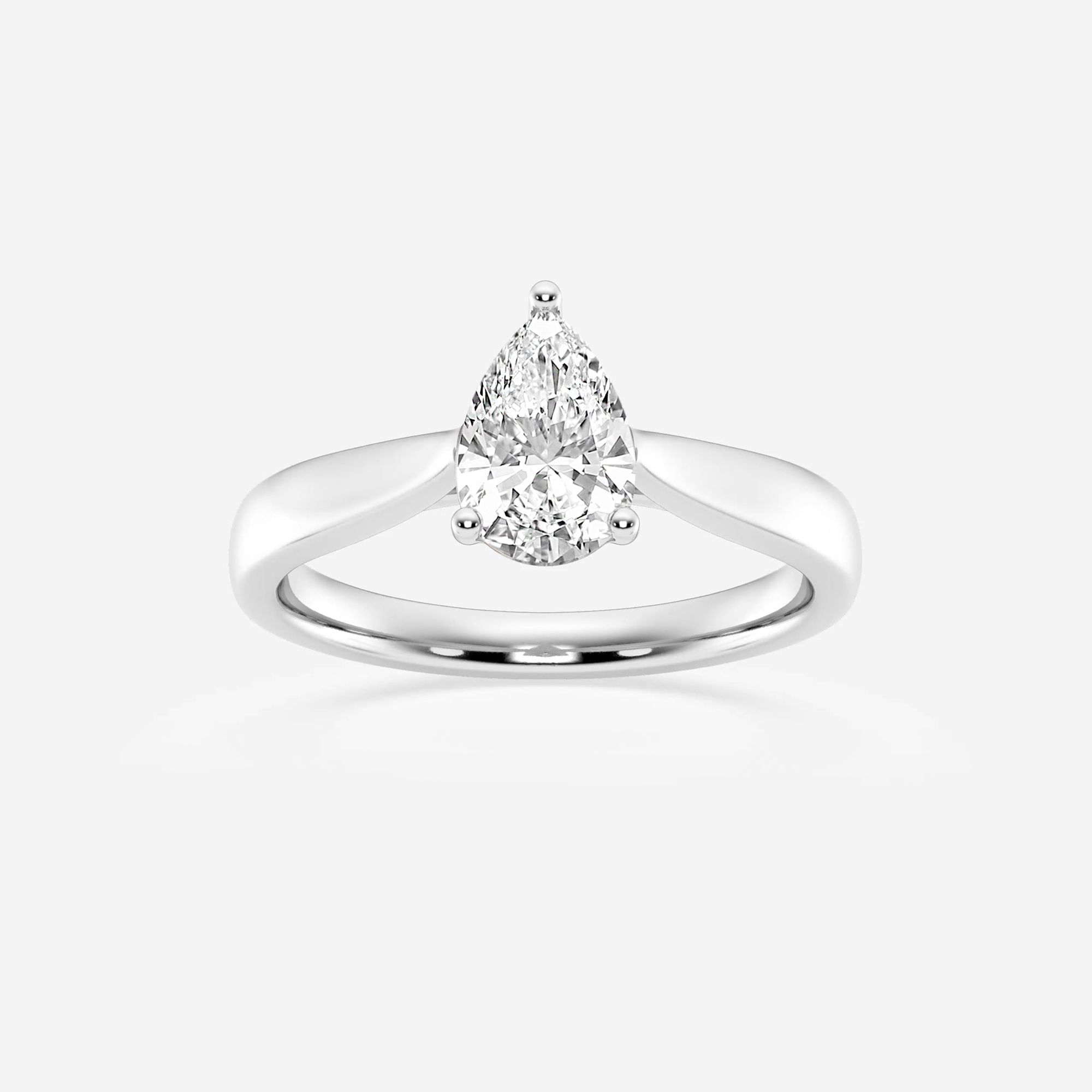 1 ctw Pear Lab Grown Diamond Trellis Solitaire Engagement Ring ...